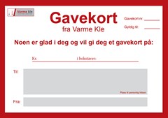 Gavekort Varme Kle side 1