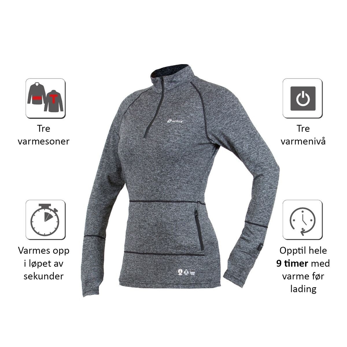 Heated Base Layer Top - Female